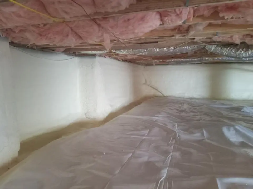 Crawl space encapsulation with closed-cell spray foam for Attic Insulation in Peoria Heights